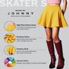 MBJ WB211 Women's Basic Versatile Stretchy Flared Skater Skirt for Girl XS Yellow view 4