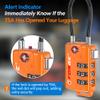 TSA Approved Cable Luggage Locks, Re-settable Combination with Alloy Body, Orange 4 Locks. view 4