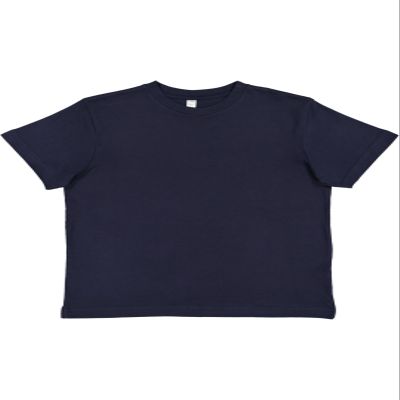 LAT Youth 100% Cotton Jersey Crew Neck Short Sleeve Tee, Navy, X-Small