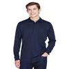 Adult Pinnacle Performance Long-Sleeve Piqu Polo with Pocket 3XL CLASSIC NAVY view 1
