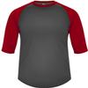 B-Baseball Youth Tee Graphite/Red Small view 2