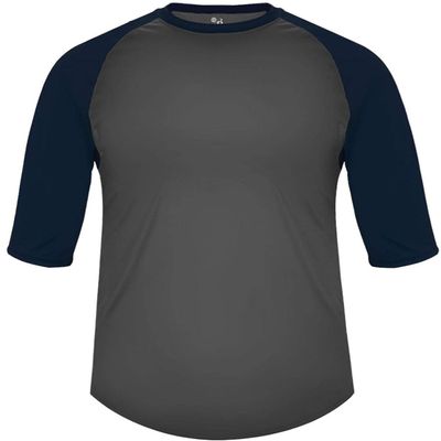 B-Baseball Youth Tee Graphite/Navy Small