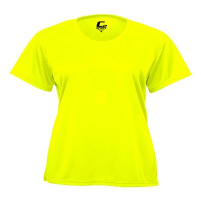 Badger Sport C2 Bright Yellow Ladies Medium Short Sleeve Wicking Tee