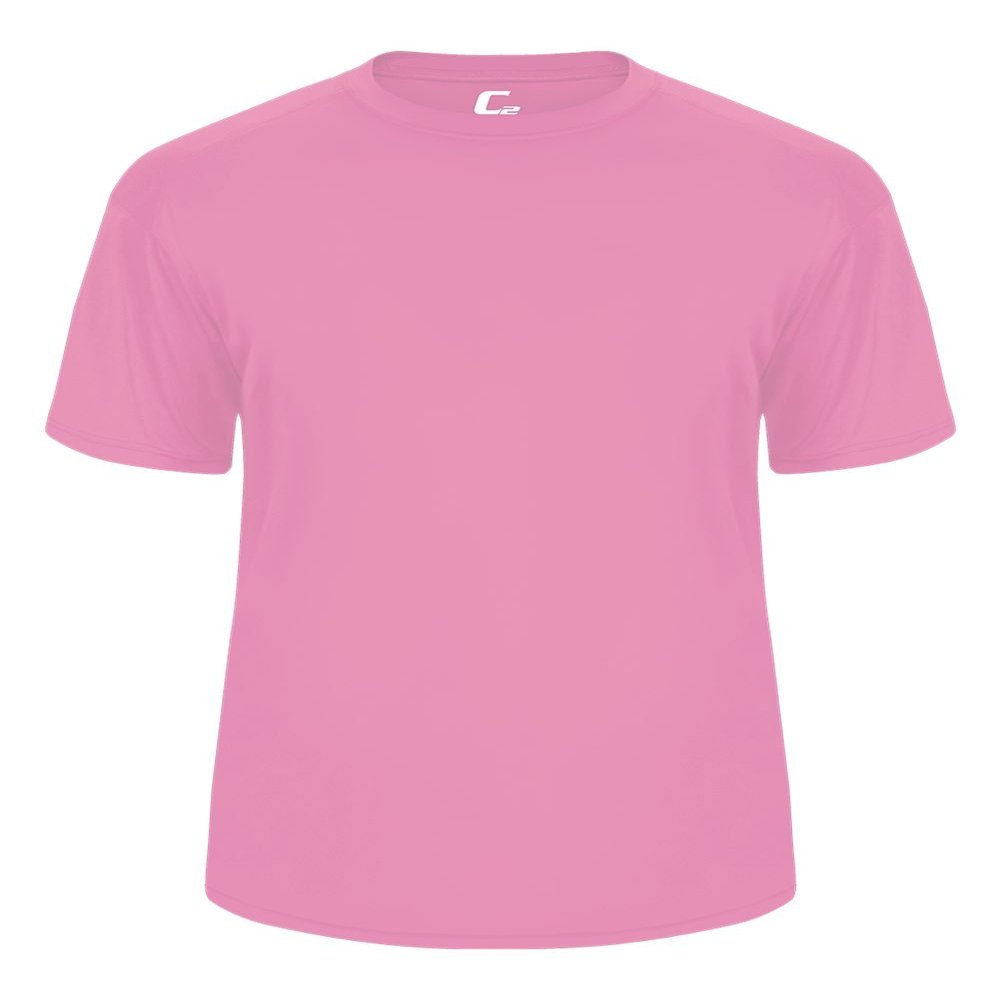 Badger Sport C2 Pink Youth XS Short Sleeve Wicking Tee