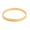 18K Gold Plated Texture Ethiopian Bangle Bracelet Africa Arab Dubai Gold Bangle Bracelet (A) view 1