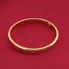 18K Gold Plated Texture Ethiopian Bangle Bracelet Africa Arab Dubai Gold Bangle Bracelet (A) view 2