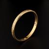 18K Gold Plated Texture Ethiopian Bangle Bracelet Africa Arab Dubai Gold Bangle Bracelet (A) view 3