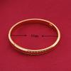 18K Gold Plated Texture Ethiopian Bangle Bracelet Africa Arab Dubai Gold Bangle Bracelet (A) view 4