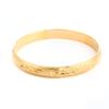 18K Gold Plated Texture Ethiopian Bangle Bracelet Africa Arab Dubai Gold Bangle Bracelet (L) view 1