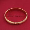 18K Gold Plated Texture Ethiopian Bangle Bracelet Africa Arab Dubai Gold Bangle Bracelet (L) view 4