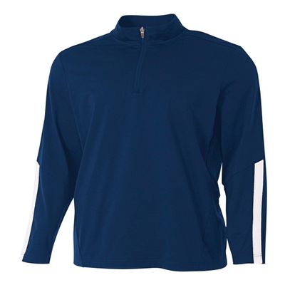 Navy Blue Adult XS Sports 1/4 Zip Moisture Wicking Cool & Comfortable Warm-up Jacket
