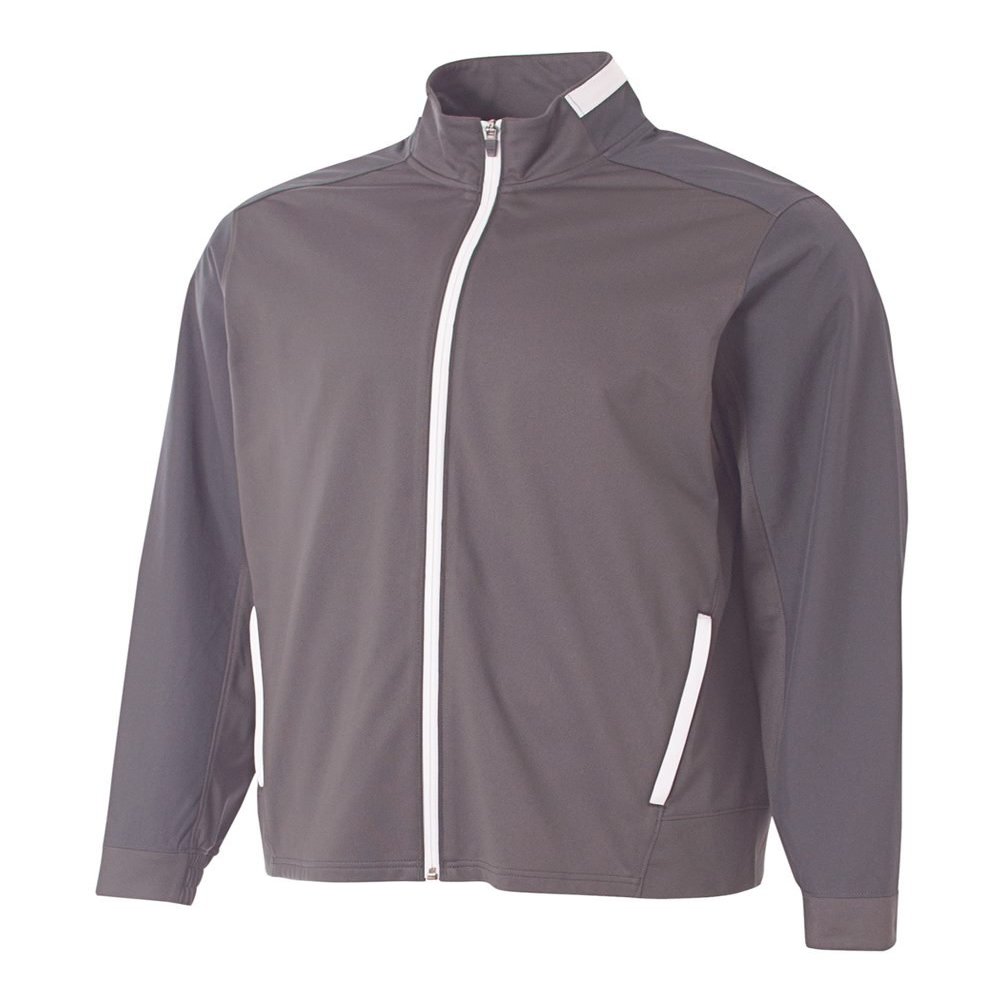 Graphite Adult 2XL Sports Full Zip Moisture Wicking Cool & Comfortable Warm-up Jacket