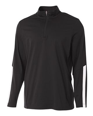 Black Adult XL Sports 1/4 Zip Moisture Wicking Cool & Comfortable Warm-up Jacket
