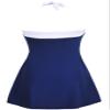 Womens Plus Size One Piece Swimsuit Halter Push Up Swimdress Cover up Bathing Suit Sailor Swimwear view 3