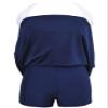 Womens Plus Size One Piece Swimsuit Halter Push Up Swimdress Cover up Bathing Suit Sailor Swimwear view 4