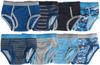 Trimfit Boys Tagless Briefs, 8 Pack Boys Cotton Briefs, Blue/Grey, X-Small view 1