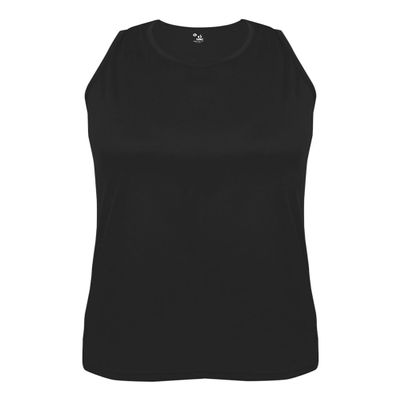 Badger Sport Black Ladies Large Athletic Sleeveless Wicking Tank Top