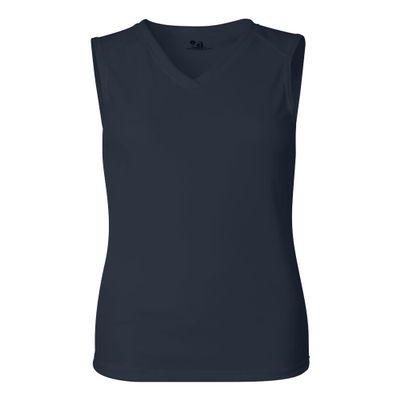Badger Sport Navy Girls XL Girls Sleeveless Wicking