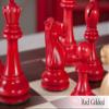 The Reykjavik II Series Chess Set, Box & Board Combination - Red Gilded - by The House of Staunton view 2