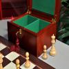 The Reykjavik II Series Chess Set, Box & Board Combination - Red Gilded - by The House of Staunton view 4