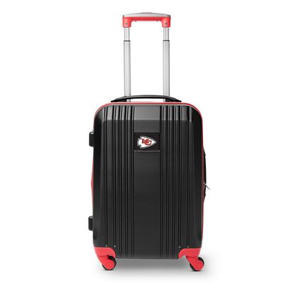Denco NFL Kansas City Chiefs Round-Tripper Two-Tone Hardcase Luggage Spinner, Red, 21"