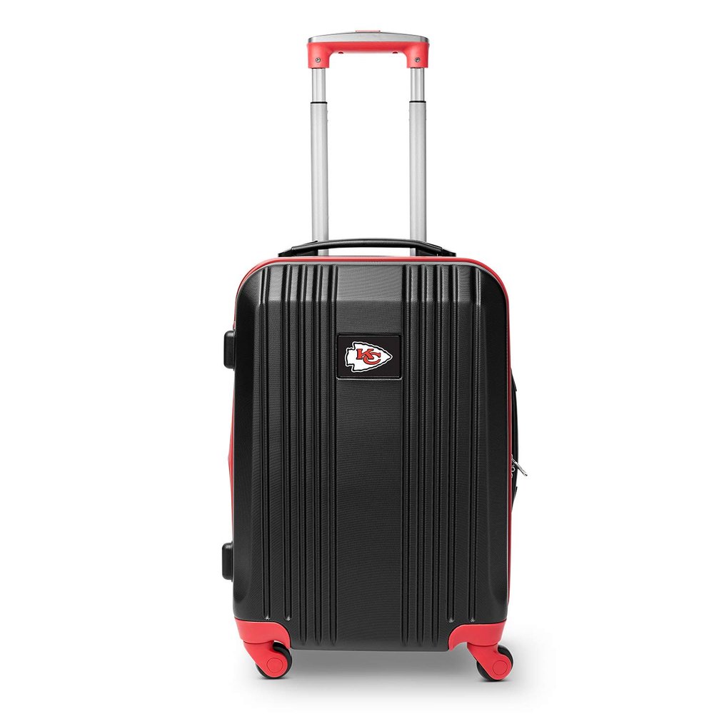 Denco NFL Kansas City Chiefs Round-Tripper Two-Tone Hardcase Luggage Spinner, Red, 21"