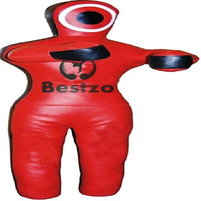 Bestzo MMA Martial Arts Brazilian Grappling Dummy Punching Bag-Standing Position Black/red Canvas-70 inches