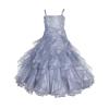 ekidsbridal Elegant Stunning Rhinestone Organza Pleated Ruffled Flower Girl Dress 164s 10 view 1