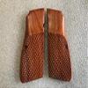 New! Grips Compatible with Browning Hi-Power, Classic Panel, Checkered Hardwood (Reproduction Work) Made & Shipped from Thailand view 1