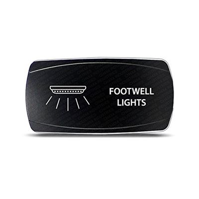 CH4X4 Rocker Switch FootWell Lights Symbol - Horizontal - Blue Led