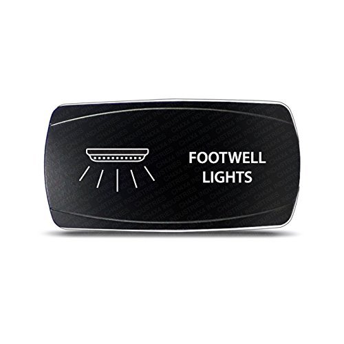 CH4X4 Rocker Switch FootWell Lights Symbol - Horizontal - Blue Led