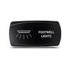 CH4X4 Rocker Switch FootWell Lights Symbol - Horizontal - Blue Led view 1