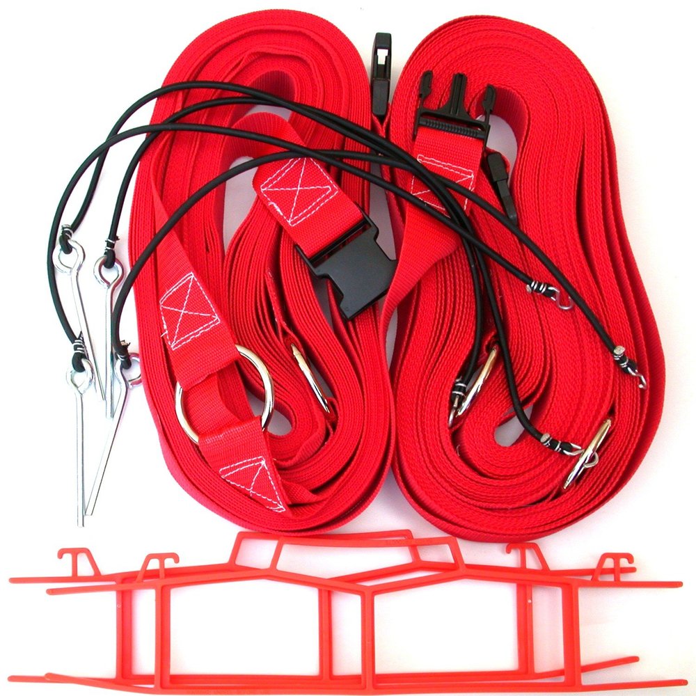 Home Court 2-inch Non-Adjustable 8-Meter Grass Setup Line - M819NAG (Red)