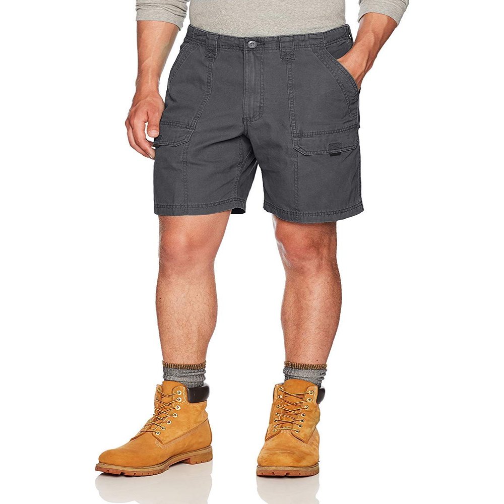 Wrangler Authentics Men's Canvas Utility Hiker Short, Anthracite, 46