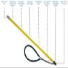 Innovative Scuba Concepts Pole Spear with Latex Fiberglass Spear Power Band with Male End, Yellow, 28"/6mm view 2