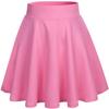 DRESSTELLS Women's Casual Mini Skater Skirts, 2025 Stretchy High Waist Aline Girls Skirt Flowy Short Plus Size Spring Easter Skorts Coral 2XL view 1