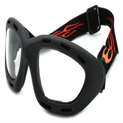 Edge I-Wear Protective Sports Goggles with Adjustable Strap and UV 400 Lens 55203MT/MIX-1(M.BLK-CL)