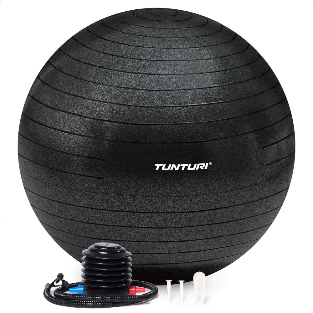 Tunturi Unisex's Yoga Gym Ball, Black, 90 cm