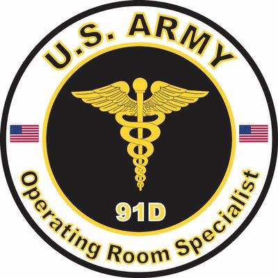US Army MOS 91D Operating Room Specialist 3.8 Inch Decal