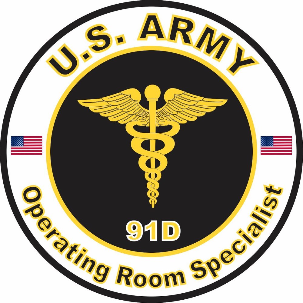 US Army MOS 91D Operating Room Specialist 3.8 Inch Decal