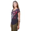 Ultra Game NFL Official Women's Super Soft Modal Vintage V-Neck T-Shirt, Houston Texans, Charcoal, Small view 3