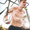 VIA Fortis Premium Wooden Gym Rings with Straps, Bag & Workout Guide - Gym Rings for Calisthenics & Crossfit in Competition Design - Extra Wide Straps with Markings view 2