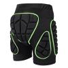 OHMOTOR 3D Padded Protective Shorts Hip Butt EVA Pad Short Pants Heavy Duty Protective Gear Guard Drop Resistance for Ski Skiing Skating Snowboard Cycling (Green - for Men, XL) view 1