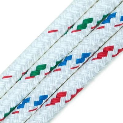 New England Ropes 1/4in (6mm) Sta-Set Blue Fleck 30 Feet Long