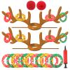 Christmas Games Decorations, Inflatable Reindeer Antler Ring Toss Game, Stocking Stuffers for Men Women Kids Teens Adults, Christmas Party Games Fun Xmas Gifts Carnival Holiday Family view 1