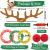 Christmas Games Decorations, Inflatable Reindeer Antler Ring Toss Game, Stocking Stuffers for Men Women Kids Teens Adults, Christmas Party Games Fun Xmas Gifts Carnival Holiday Family view 3