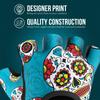 Contraband Pink Label 5237 Womens Designer Workout Gloves | Sugar Skull Print w/Grip-Lock Padding (Green, X-Small) view 4