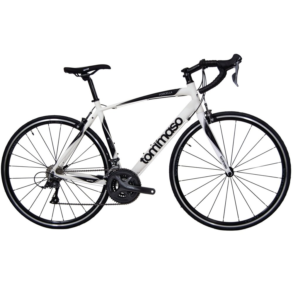 Tommaso Forcella Sport Bike Performance Aluminum Road Bike Carbon Shimano Claris 24 Speeds Road Bicycle Men Road Bikes For Men Bike Men Women Speed Bike Racing Bike Adult Bike City Bike White Lrg 58cm