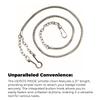 Heros Pride 21-Inch Professional Whistle Chain with Button Hook, Durable Nickel Finish Metal Chain, Police Sheriff Security Uniform Accessory view 2