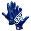 Battle Sports Double Threat Wide Receiver - Adult and Youth Football Gloves - Ultra Stick Gloves - Adult Small, Navy view 1